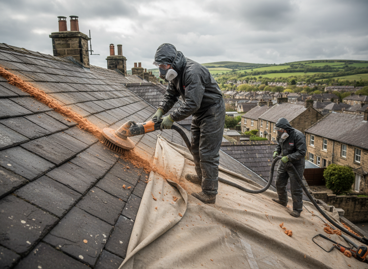 roof spray foam removal in Huddersfield
